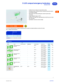 Thumbnail of document Ex product overview c lux compact emergency luminaires 6109 en gb rstahl 19963